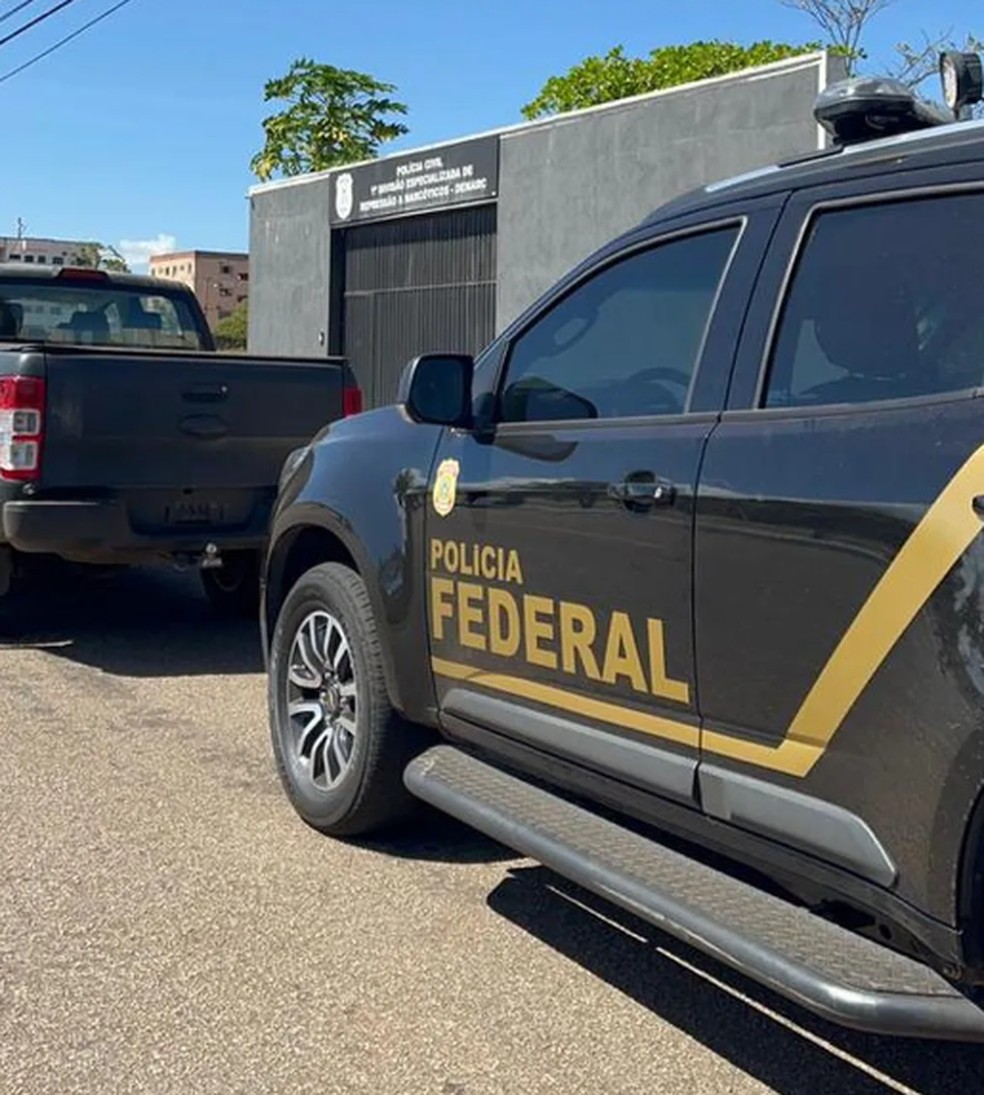 No dia da operação, mandados de busca foram cumpridos na sede da Denarc — Foto:  Foto: PF/Divulgação