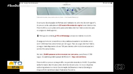 Confira os principais destaques do g1 Tocantins