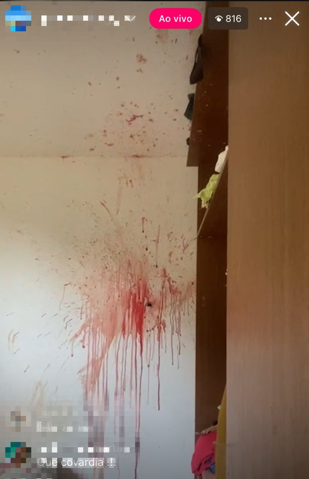 Imagens mostram como ficou casa de morador feito refém em Santa Teresa — Foto: Reprodução