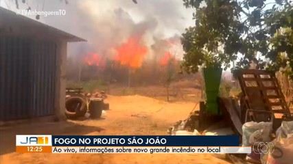 Incêndio atinge projeto de fruticultura São João