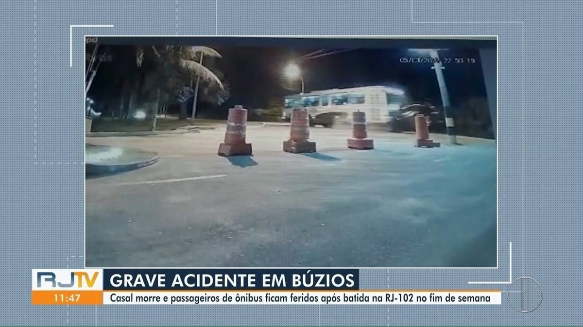 Vídeo mostra batida entre carro e ônibus em Búzios; 2 morreram e 21 ficaram  feridos