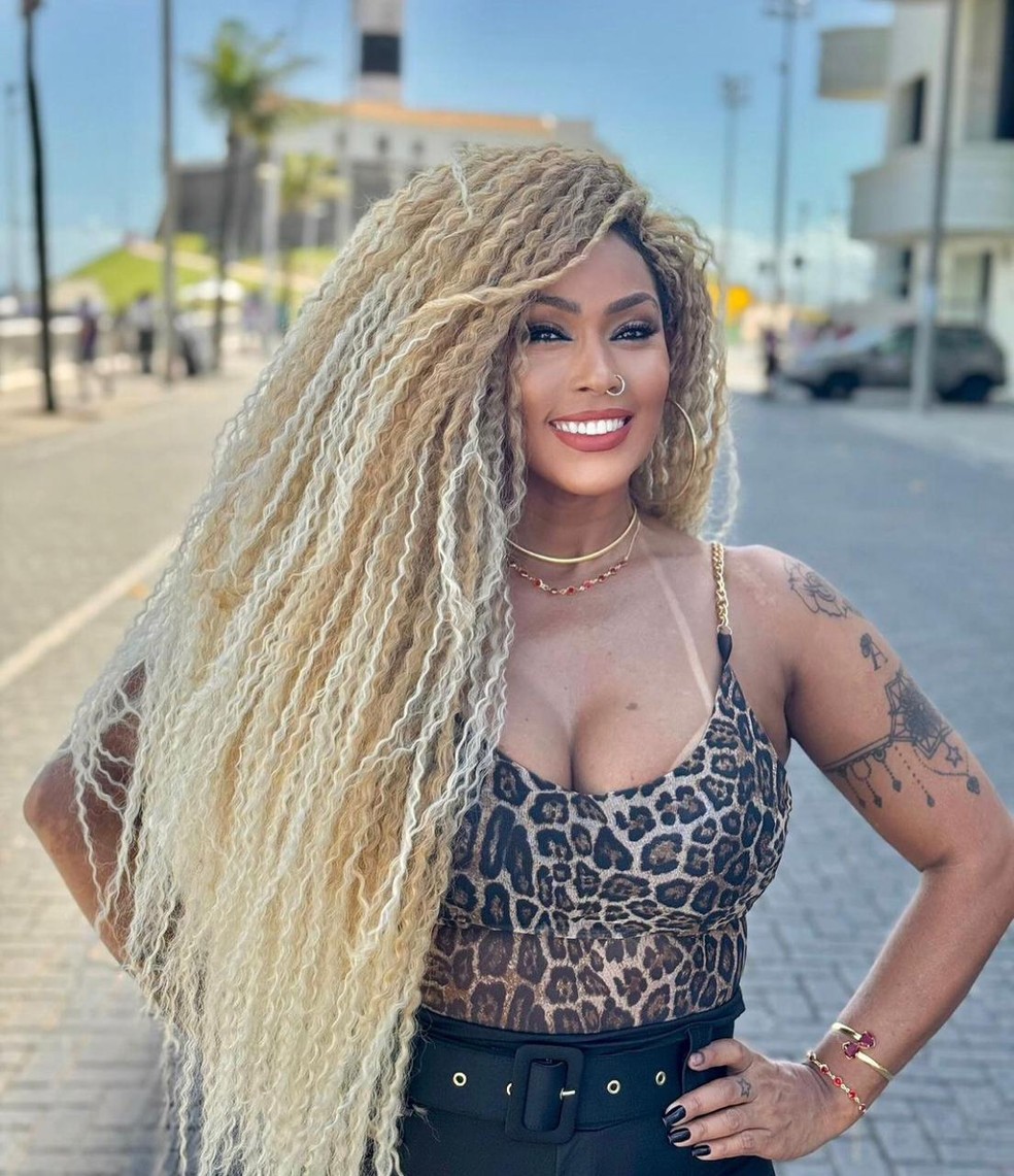 Rosiane Pinheiro participou da seletiva para ser a "morena do Tchan", mas perdeu para Scheila Carvalho. — Foto: Reprodução/Redes Sociais