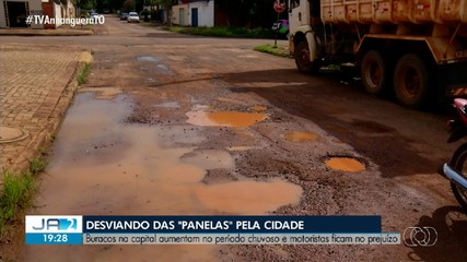 Chuva faz buracos aumentarem nas ruas e avenidas de Palmas; saiba mais