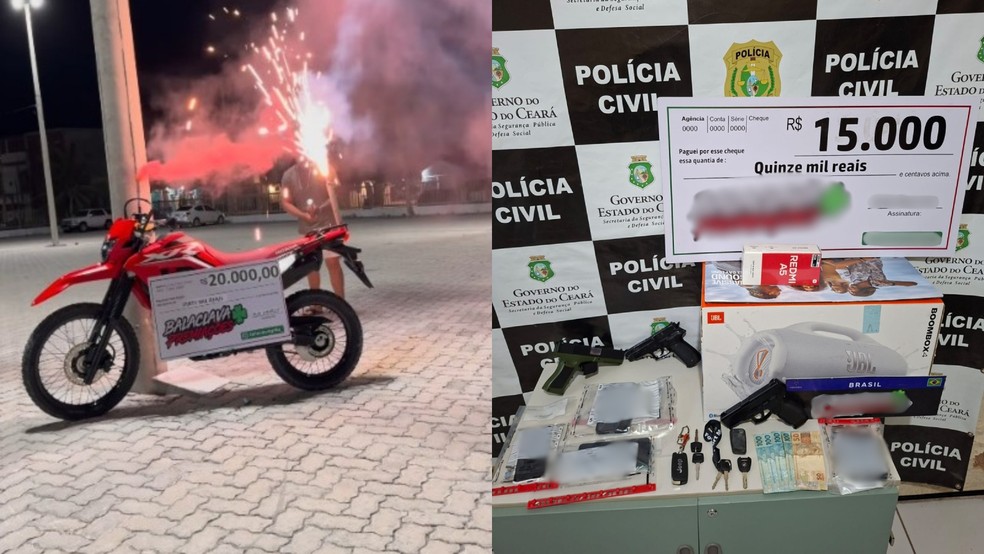 Sorteios eram realizados na região norte do estado do Ceará. — Foto: Reprodução