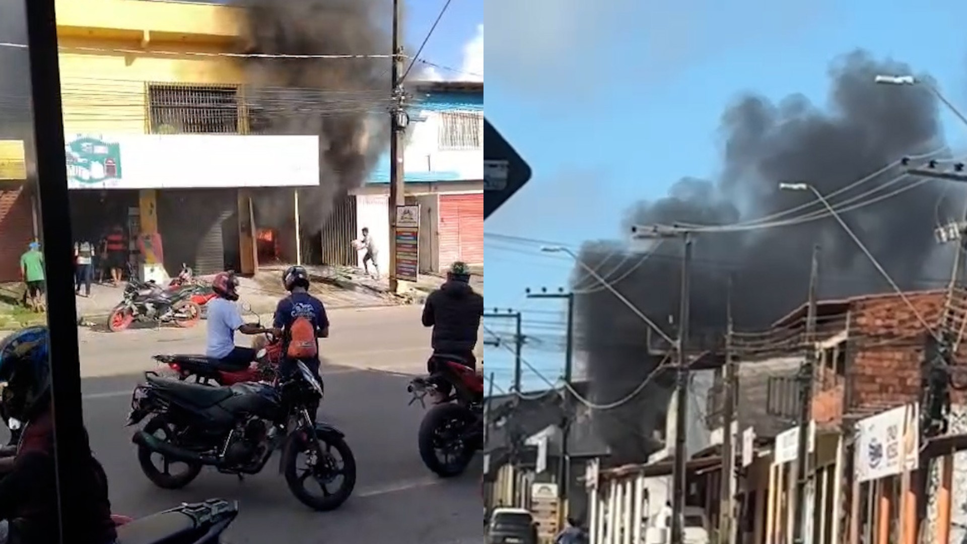 VÍDEO: Incêndio atinge depósito de papelaria no bairro Cidade Olímpica, em São Luís