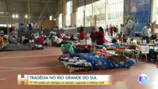 Mais de 8 mil pessoas estão em abrigos oficiais em Canoas-RS - Programa: Jornal Hoje 