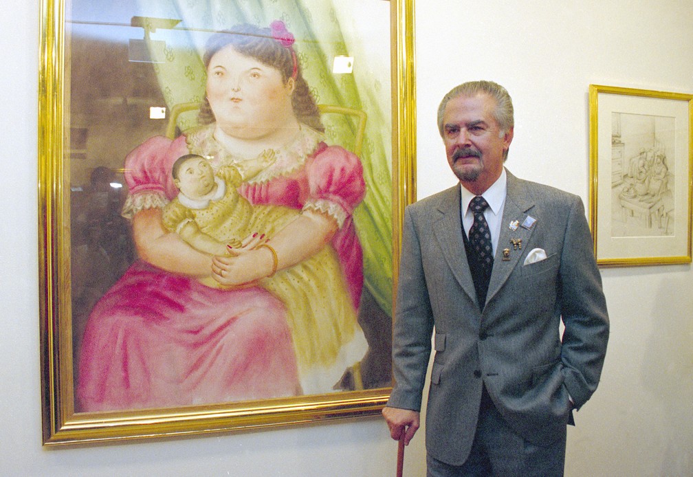Fernando Botero durante abertura de exposição em Paris, em outubro de 1992 — Foto: Michel Lipchitz/AP