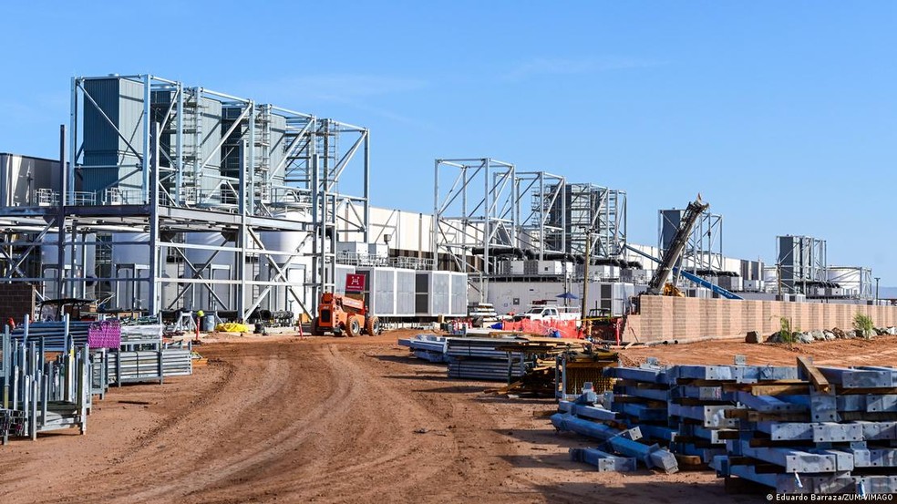 Construção de data center no Arizona, nos Estados Unidos — Foto: Eduardo Barraza/ZUMA/IMAGO
