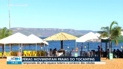 Férias movimentam as praias do Tocantins