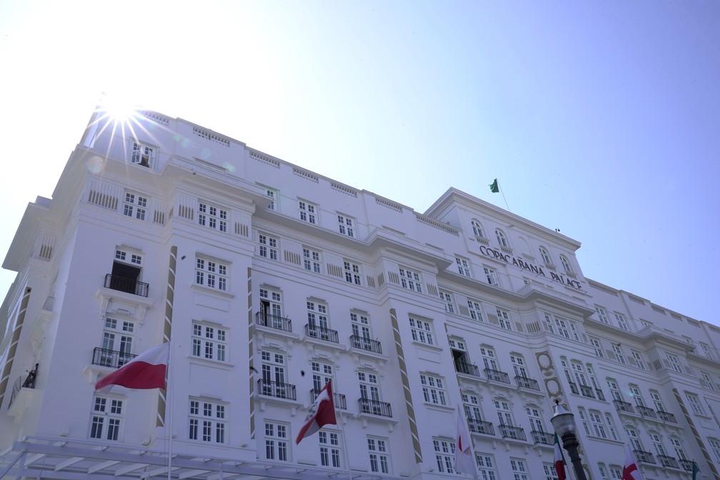 Fachada do Copacabana Palace, que completa 100 anos — Foto: Stephanie Rodrigues/g1