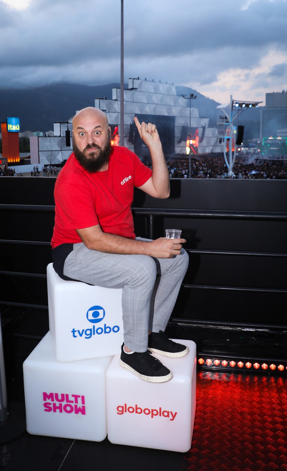 Paulinho Serra no segundo dia de Rock in Rio 2022 — Foto: Globo/João Cotta