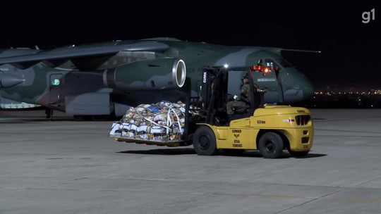 Aviões da FAB e 19 carretas saem de Brasília para o RS com mais de 400 toneladas de doações - Programa: G1 DF 
