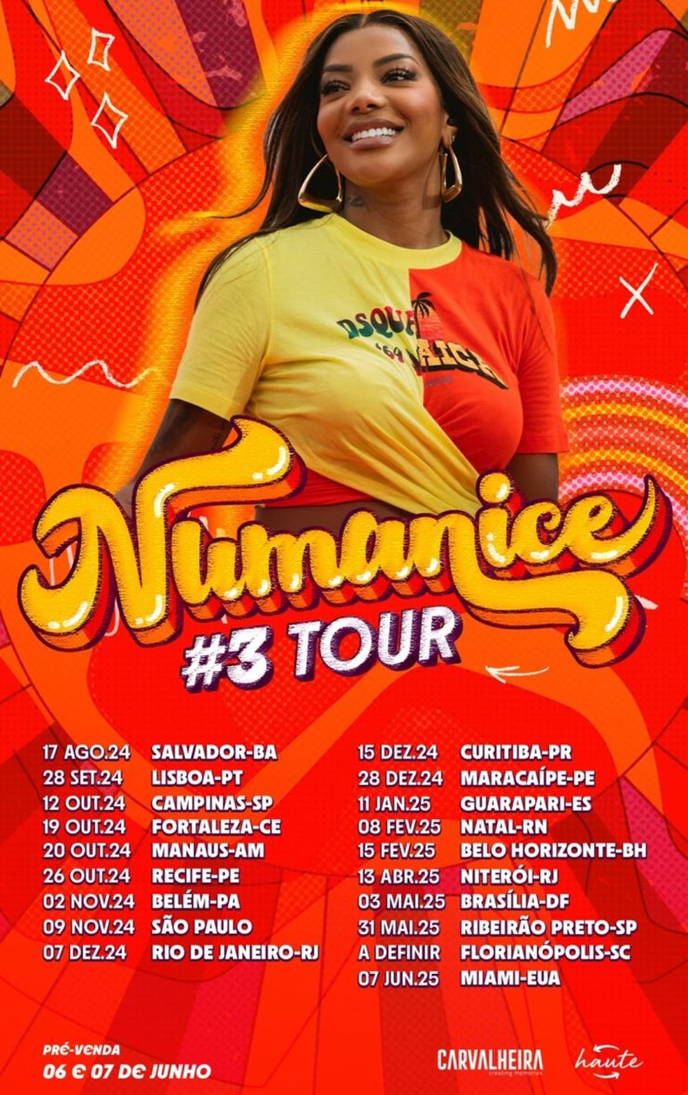 Ludmilla anuncia turnê internacional do Numanice 3 — Foto: Redes Sociais