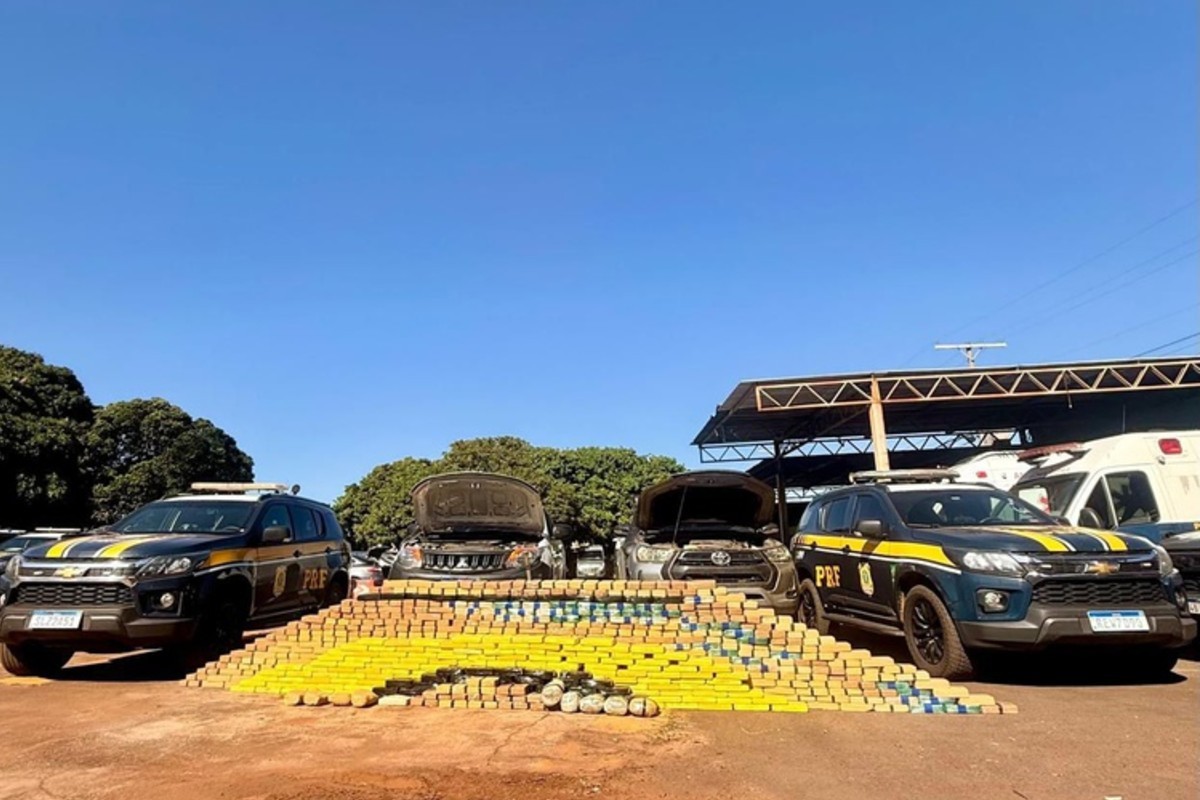 Após tentativa de fuga, trio é preso com quase 600 kg de cocaína em Campo Grande 