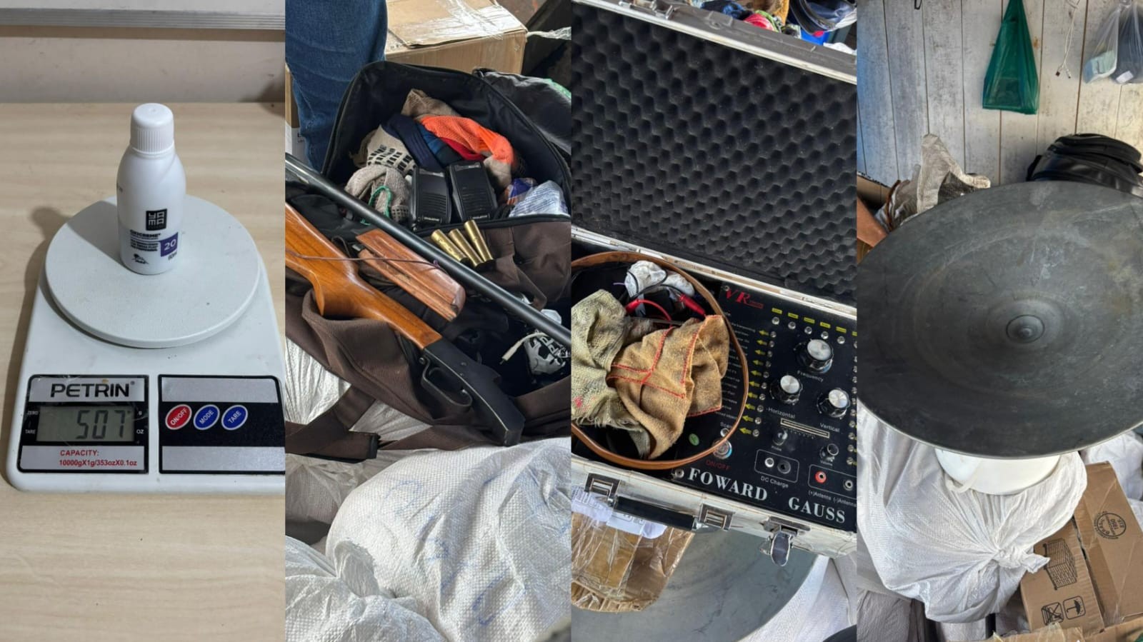 Mercúrio, motor de sucção e armas: operação apreende produtos usados no garimpo ilegal em quilombo de Oriximiná