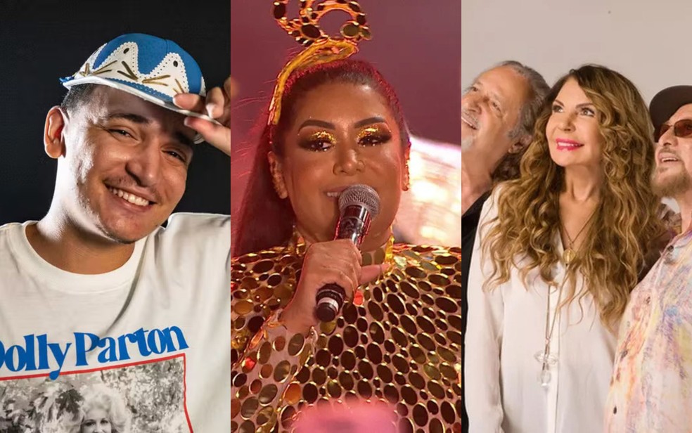 João Gomes, Priscila Senna e O Grande Encontro — Foto: Montagem/g1