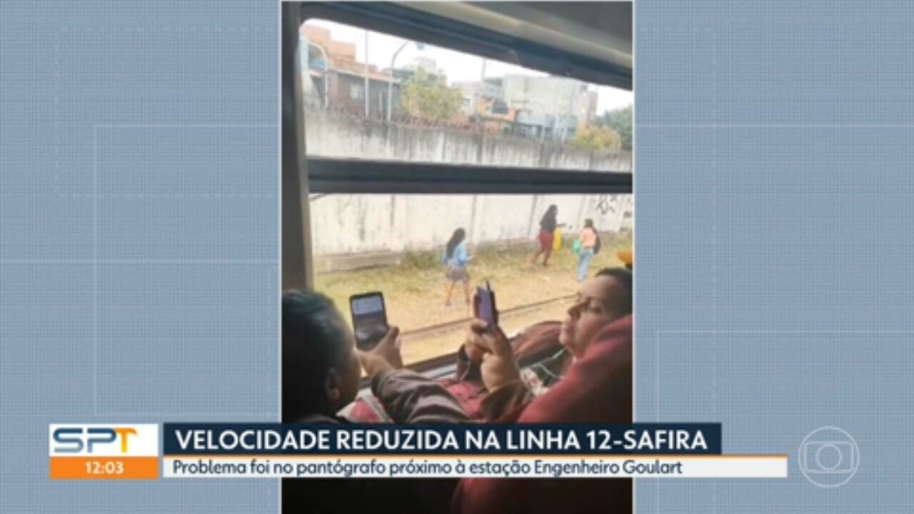 Vídeo: passageiros deixam trem e andam sobre trilhos após falha na rede elétrica da linha 12-Safira