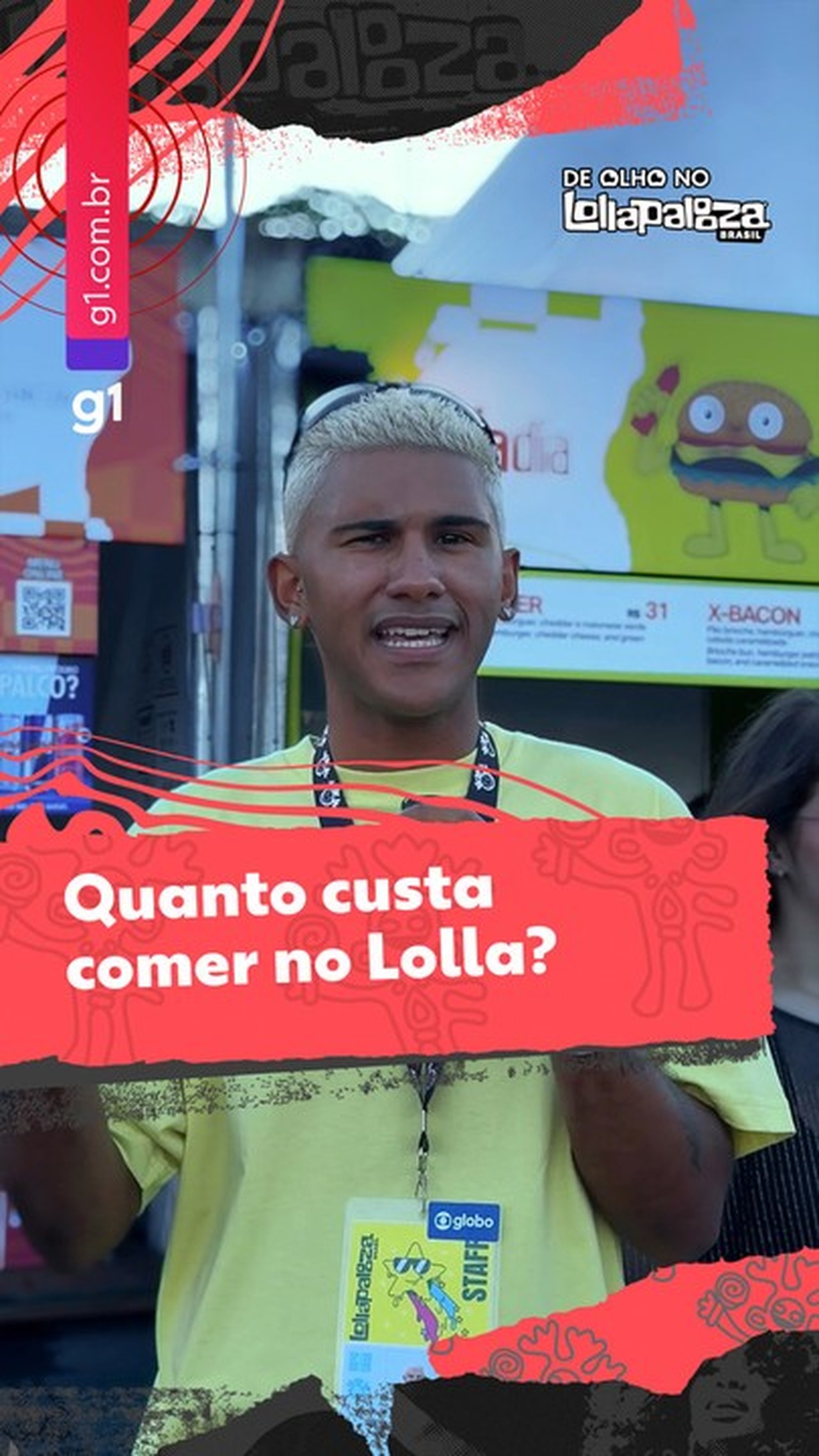 Espetinho de frango a R$ 17 e choripán de R$ 52: saiba quanto custa comer no Lolla 26