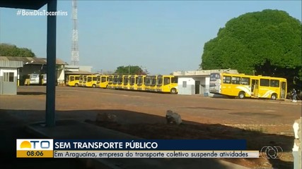 Transporte coletivo de Araguaína está suspenso