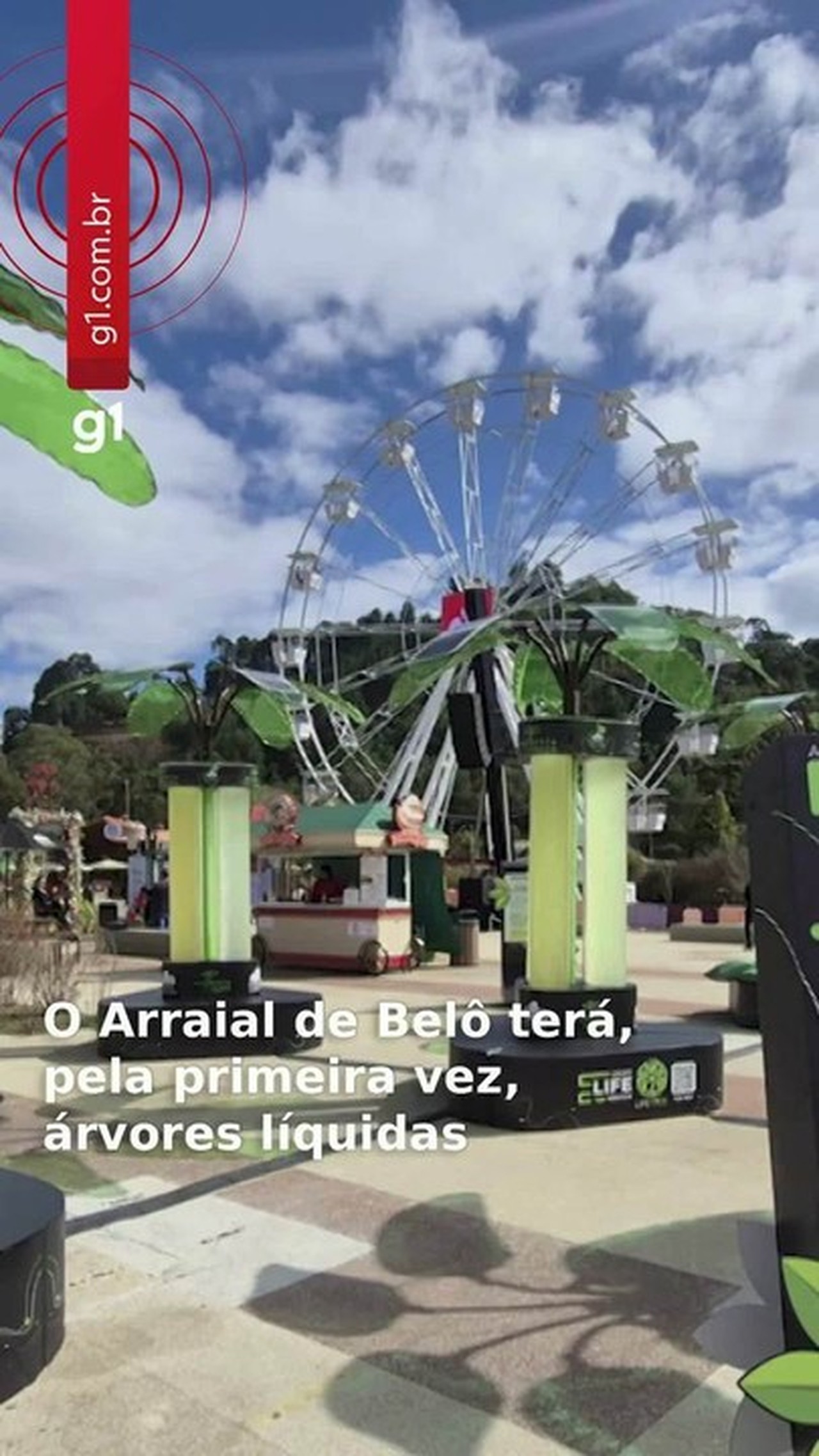 Conheça as árvores líquidas instaladas no Arraial de Belô | G1