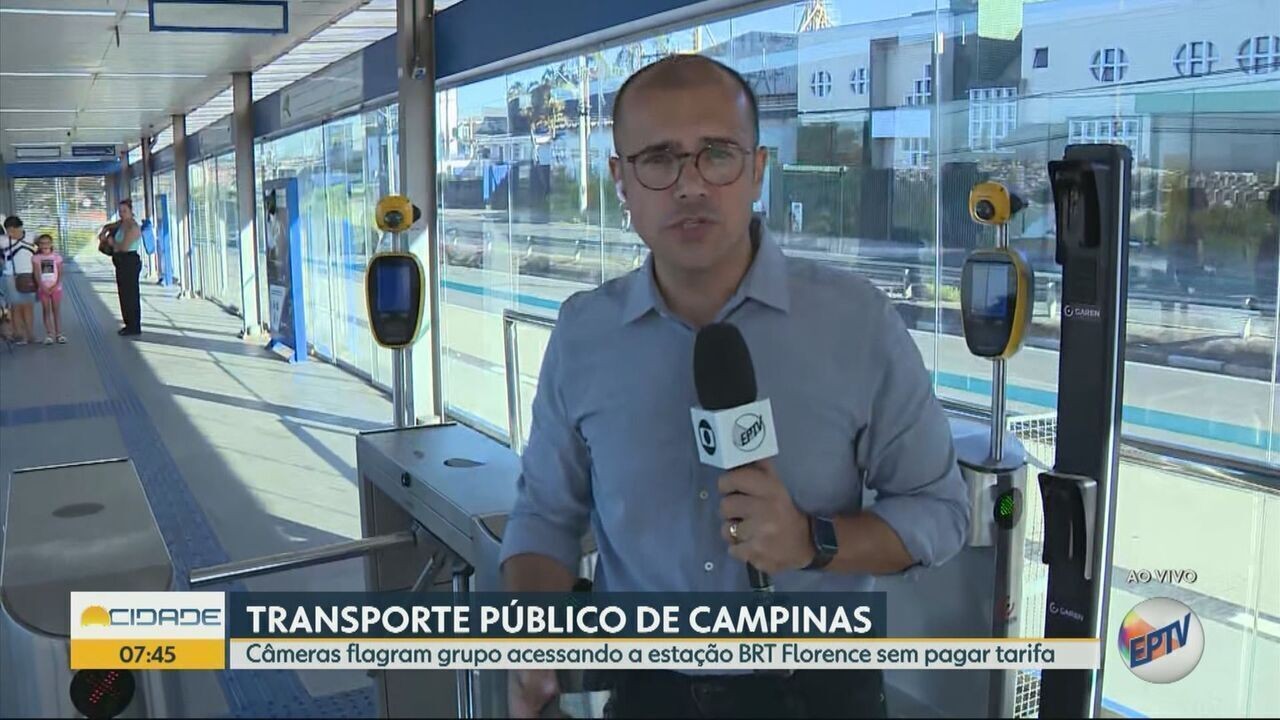 VÍDEO: câmeras flagram dezenas de estudantes vandalizando e acessando BRT sem pagar tarifa em Campinas