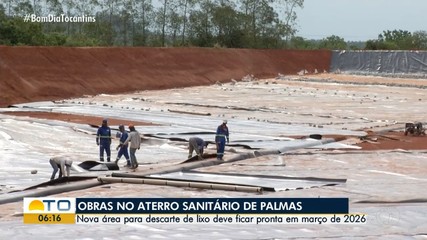 Obras de amplicação do aterro sanitário de Palmas devem ser concluídas em março de 2026