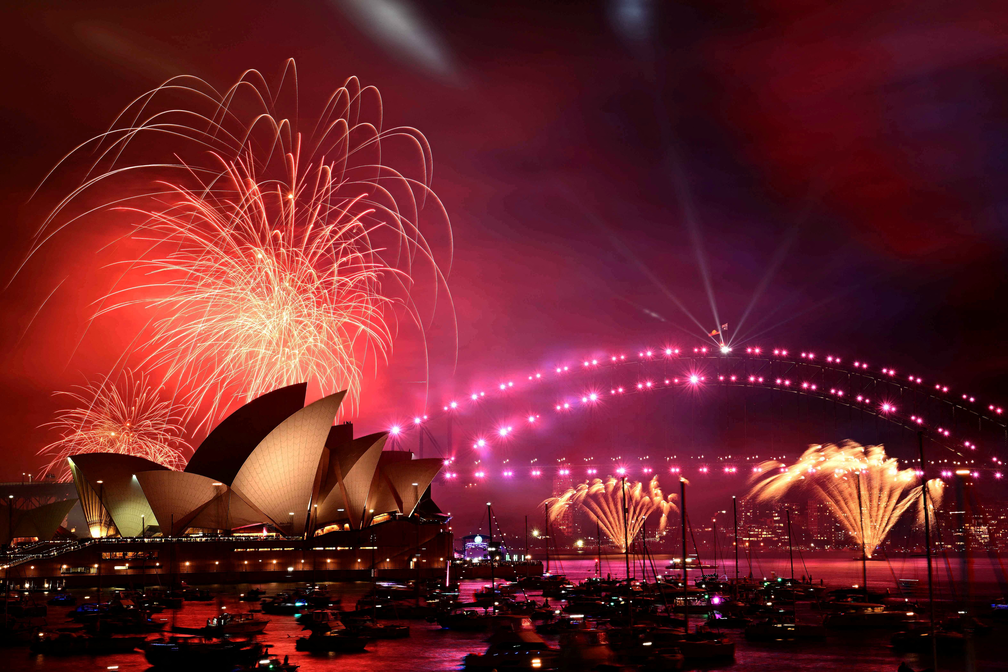 Queima de fogos em Sydney, na Austrlia, 2025  Foto: REUTERS/Reproduo
