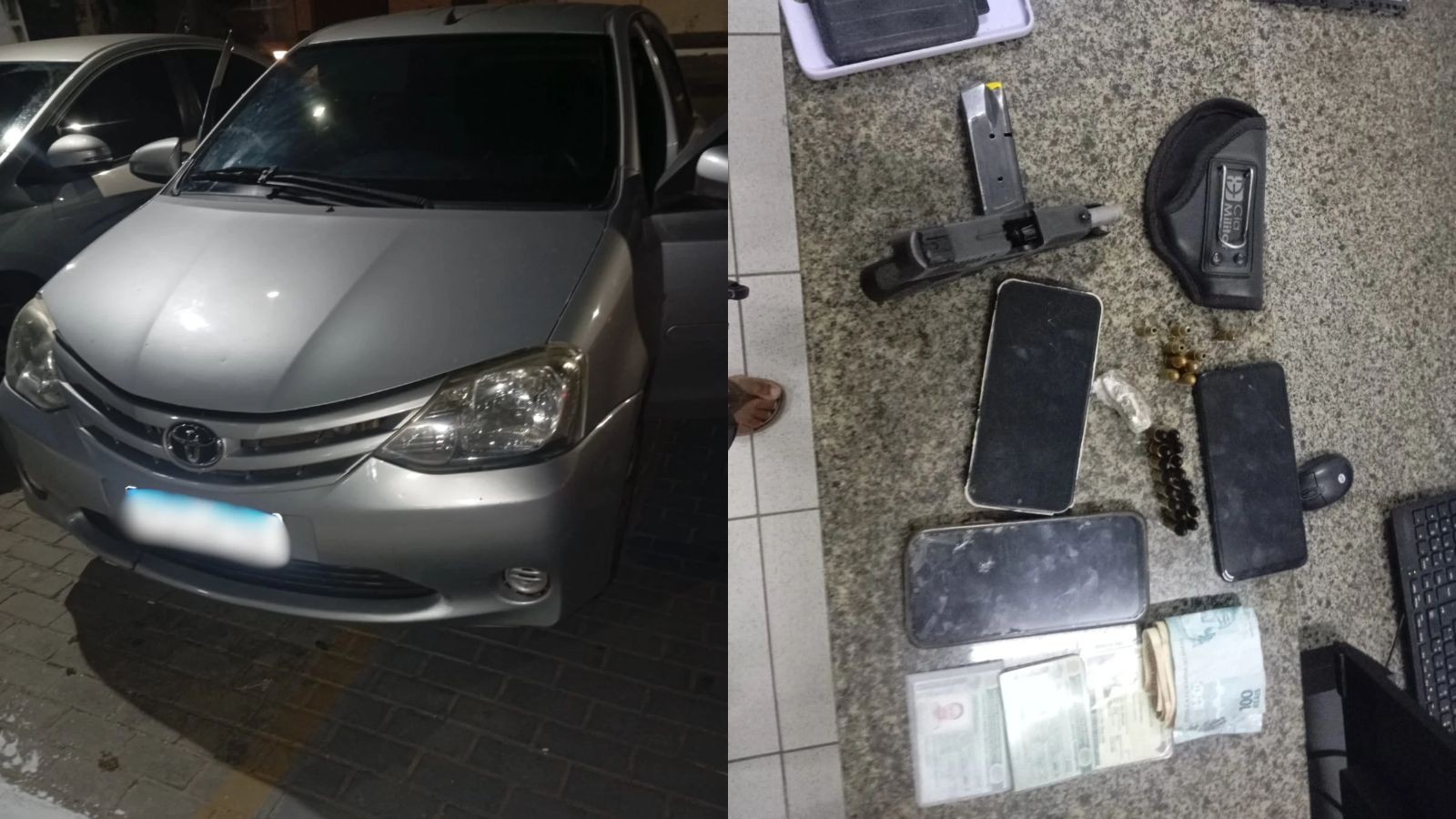 Suspeitos de integrar facção são detidos com arma de fogo no PI; contrataram motorista por app para viagem