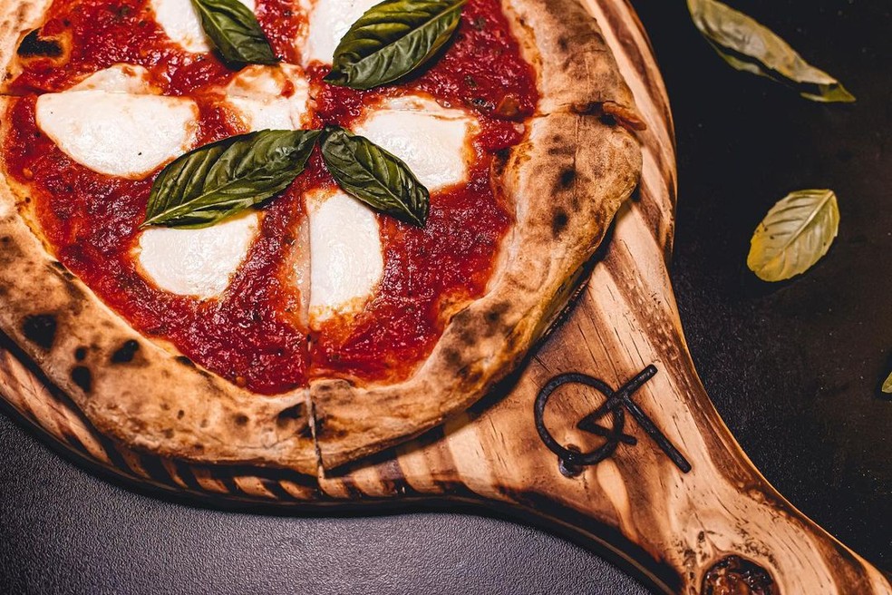 Pizza clássica da "QT Pizza Bar" — Foto: Reprodução/ Redes sociais