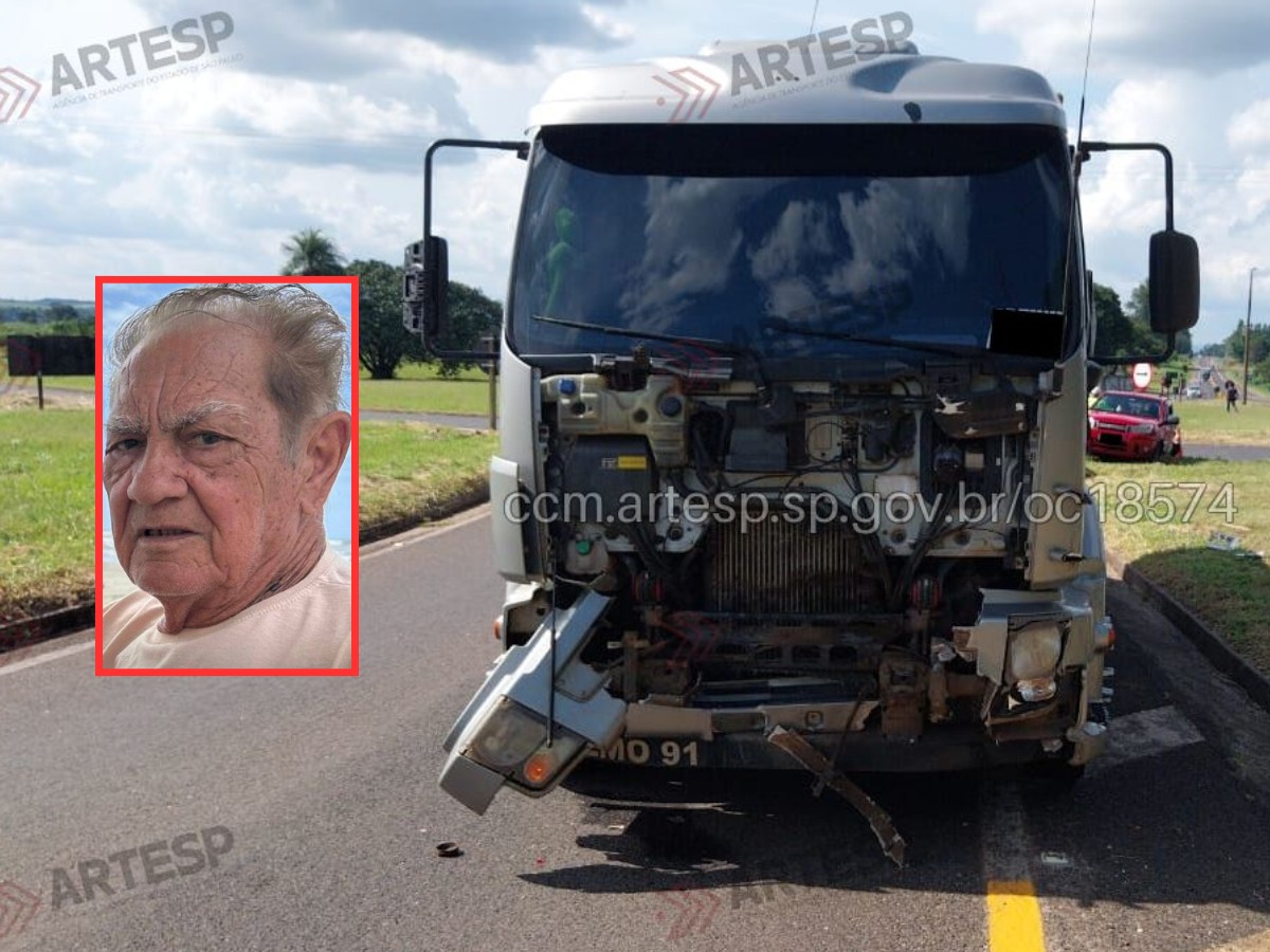 Grave acidente mata idoso de 89 anos e fere outra pessoa em rodovia no interior de SP