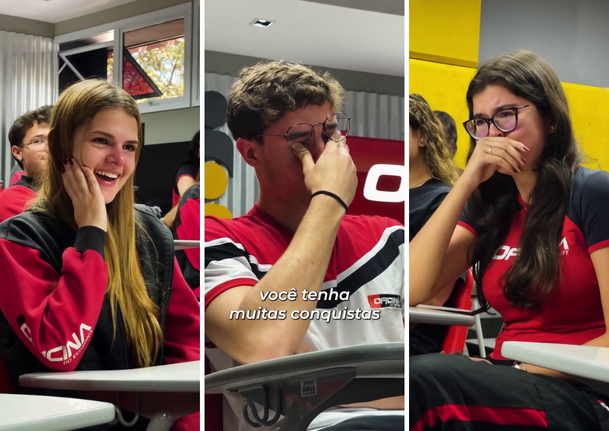 VÍDEO: surpresa de pais emociona vestibulandos durante aula e viraliza nas redes sociais