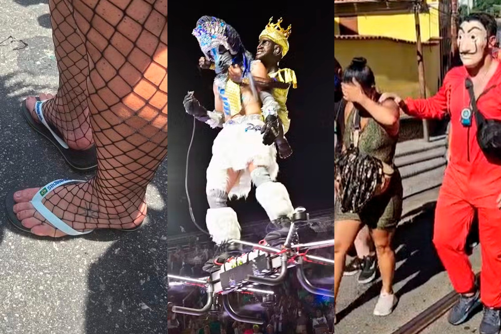 Paolla Oliveira de chinelo, policiais fantasiados e drone tripulado: veja vídeos que bombaram no carnaval