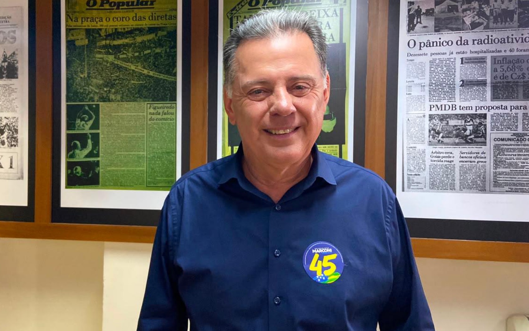 Marconi Perillo, candidato ao governo, é entrevistado ao vivo no Jornal Anhanguera 1ª Edição