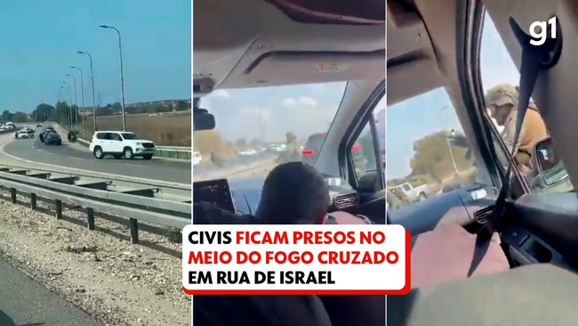Vídeo mostra tiroteio no meio da rua em Israel, na fronteira com a Faixa de Gaza