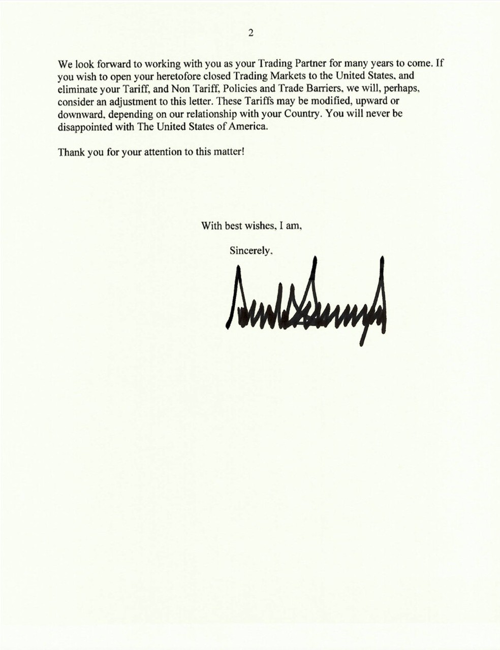 Presidente dos EUA, Donald Trump, envia carta ao primeiro-ministro do Japão impondo tarifas de 25% sobre produtos importados do país — Foto: Reprodução/Truth Social