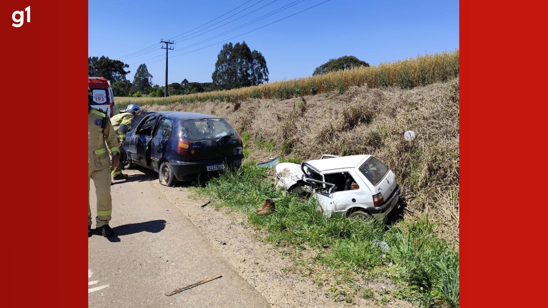 Pai, mãe e filho morrem em acidente entre dois carros na PR-090