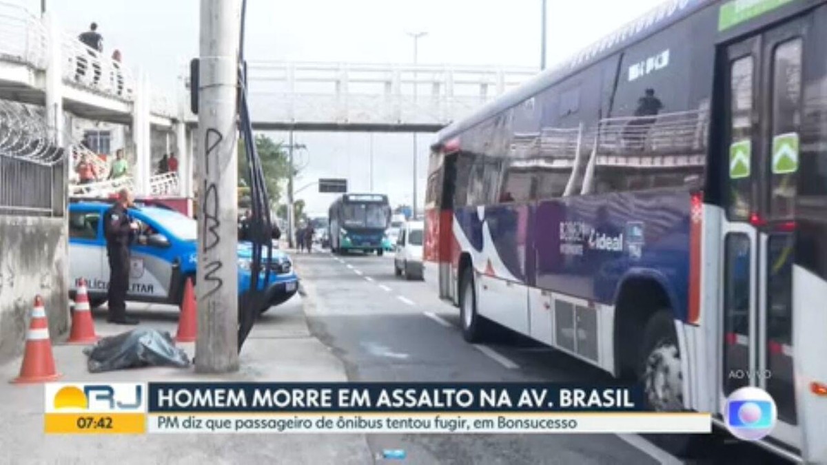 Passageiro morre em tentativa de assalto na Avenida Brasil Rio de