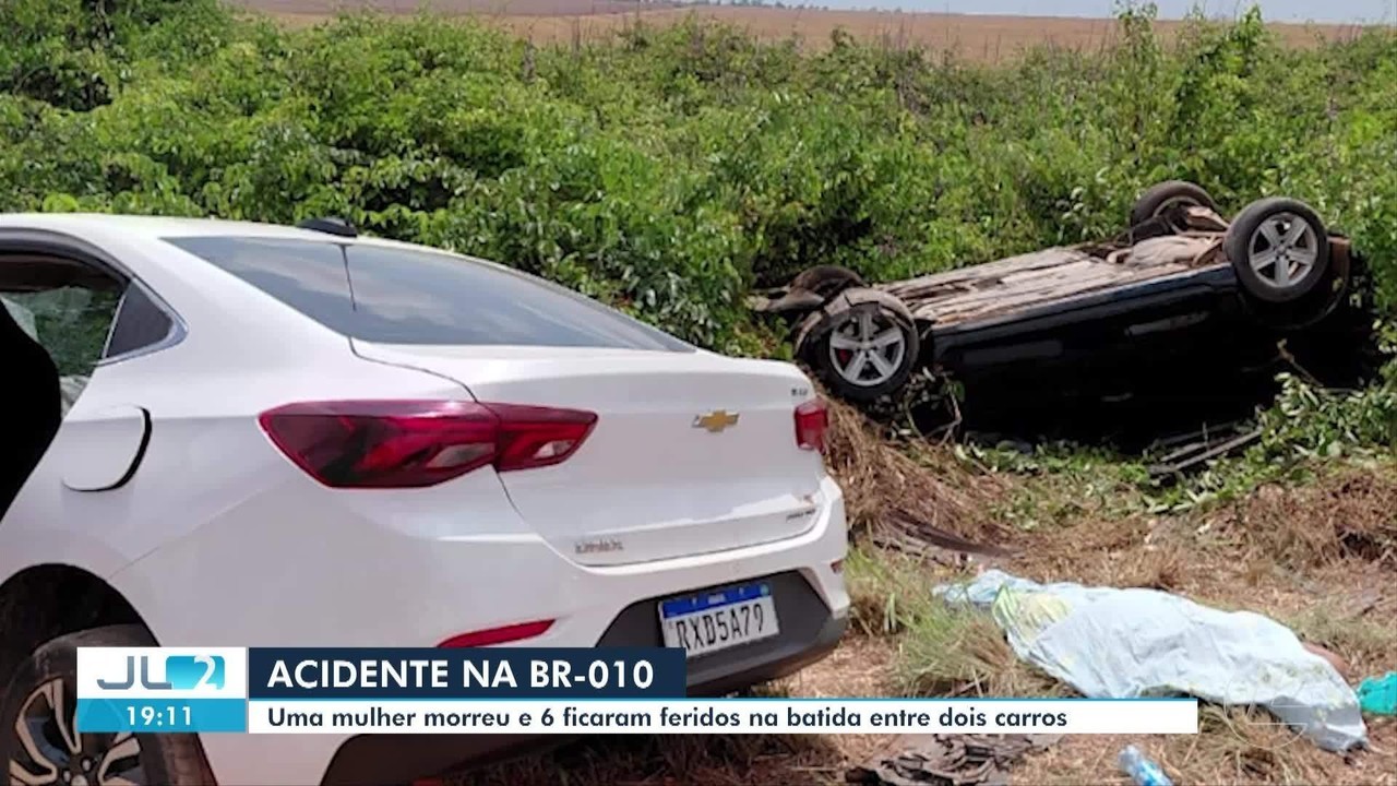 Mulher morre e seis ficam feridos em acidente entre dois carros na BR-010, no sudeste do Pará