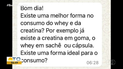 Telespectadores tiram dúvidas sobre suplementos alimentares no Bom Dia Responde
