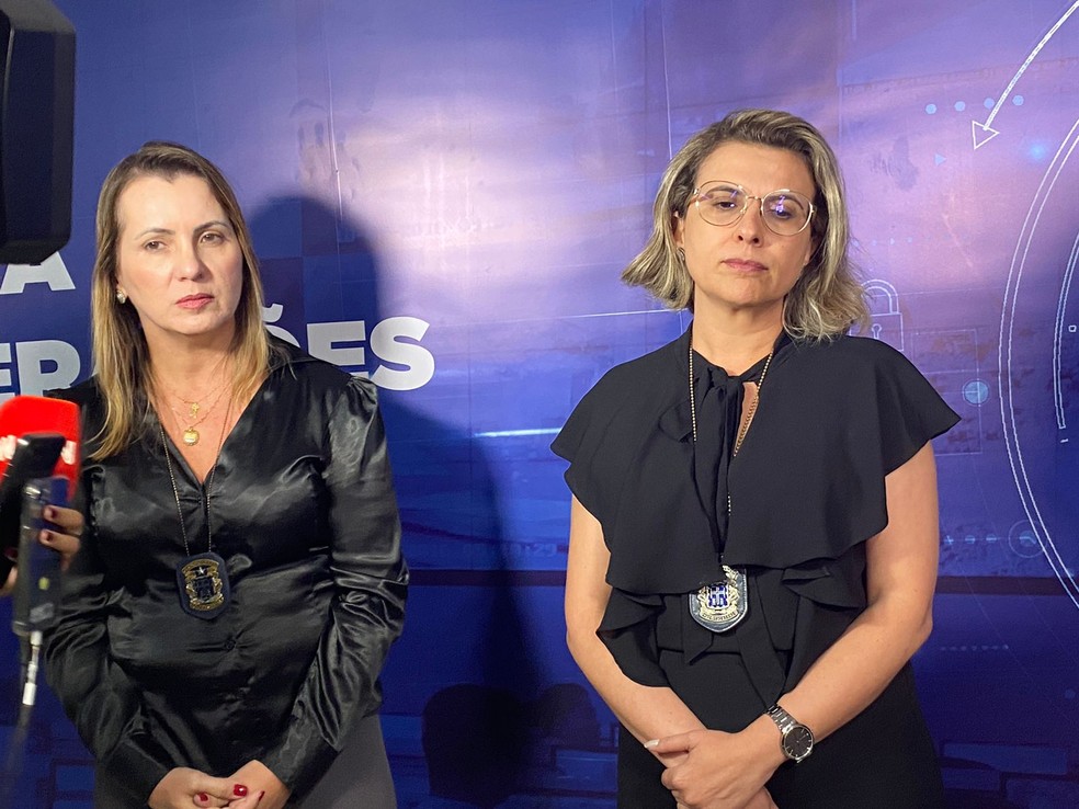 Delegadas Zaira Pimentel e Pilly Dantas falaram sobre as investigações — Foto: Natally Acioli/g1 BA