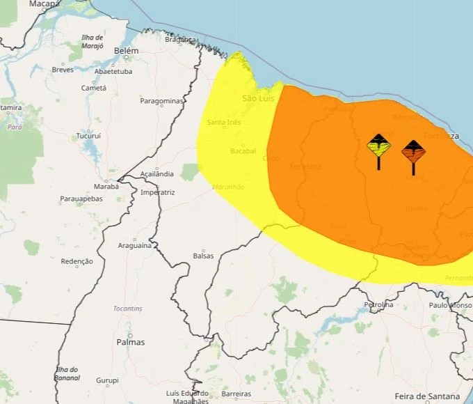 Maranhão tem novo alerta de fortes chuvas; confira as cidades afetadas
