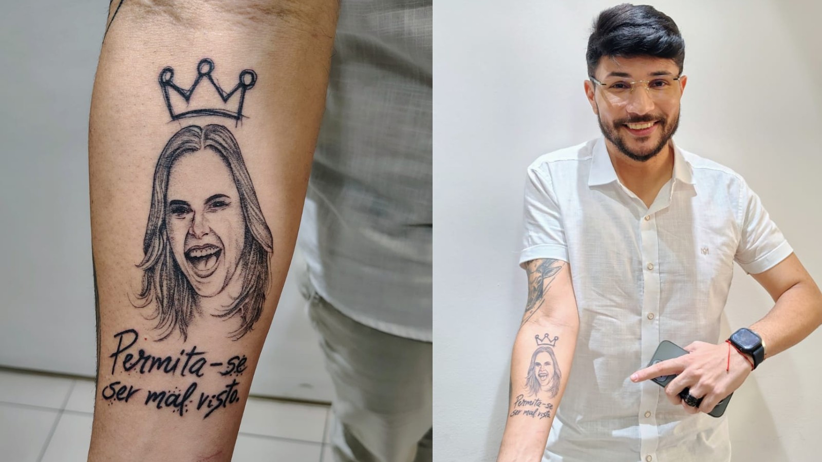 Fã tatua rosto e frase de Ana Paula Renaut, campeã do BBB 26, após promessa: 'muito parecida comigo'
