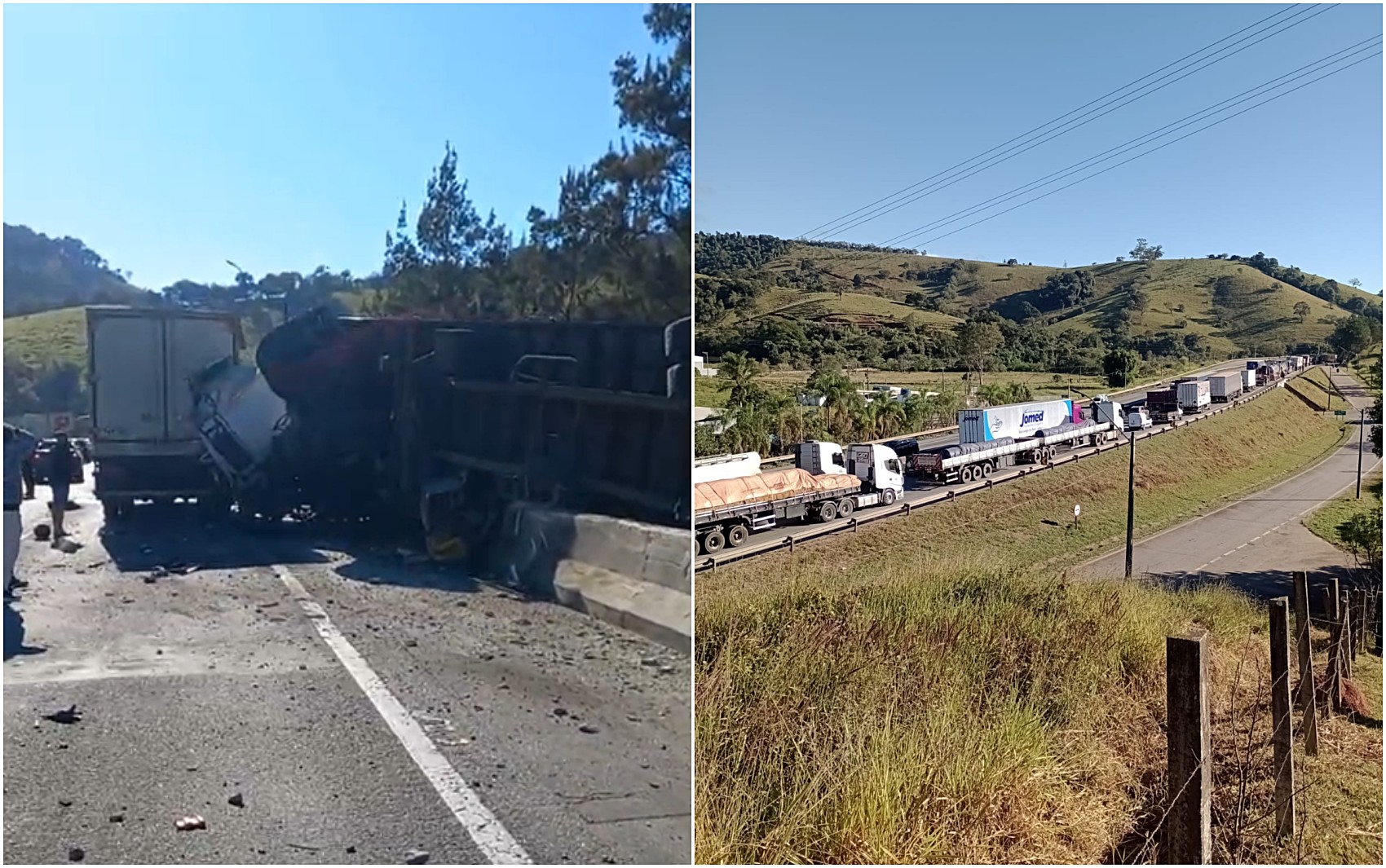 Acidentes na Rodovia Fernão Dias causam transtorno no Sul de Minas