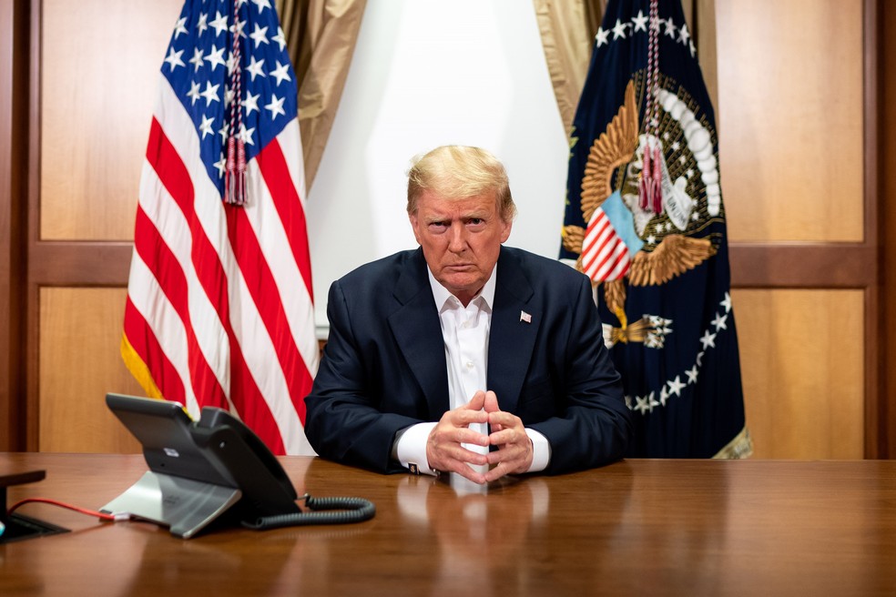 Imagem de Donald Trump em 2020, quando ainda era presidente — Foto: Casa Branca/Via AFP