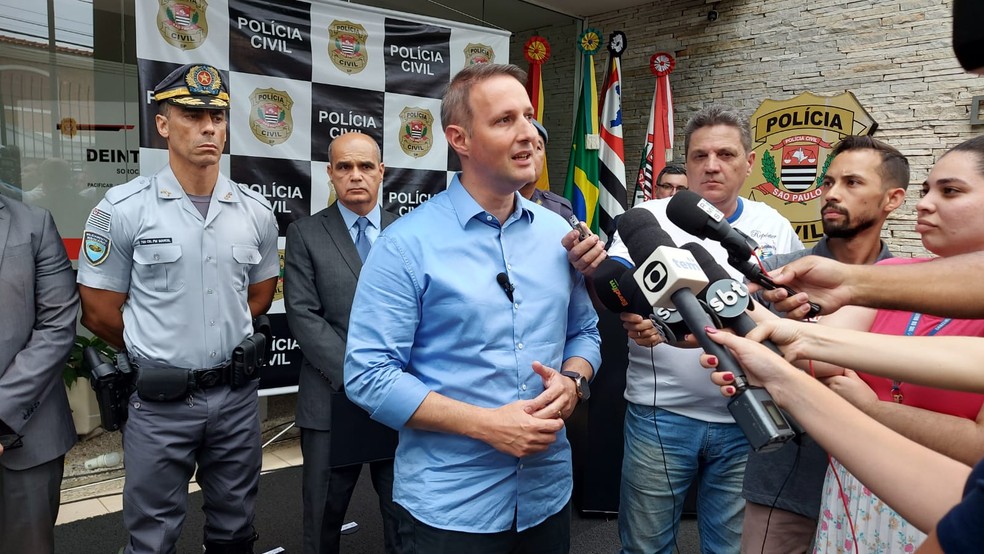 Guilherme Derrite, secret&aacute;rio da Seguran&ccedil;a P&uacute;blica de S&atilde;o Paulo  &mdash; Foto: William Silva/TV TEM