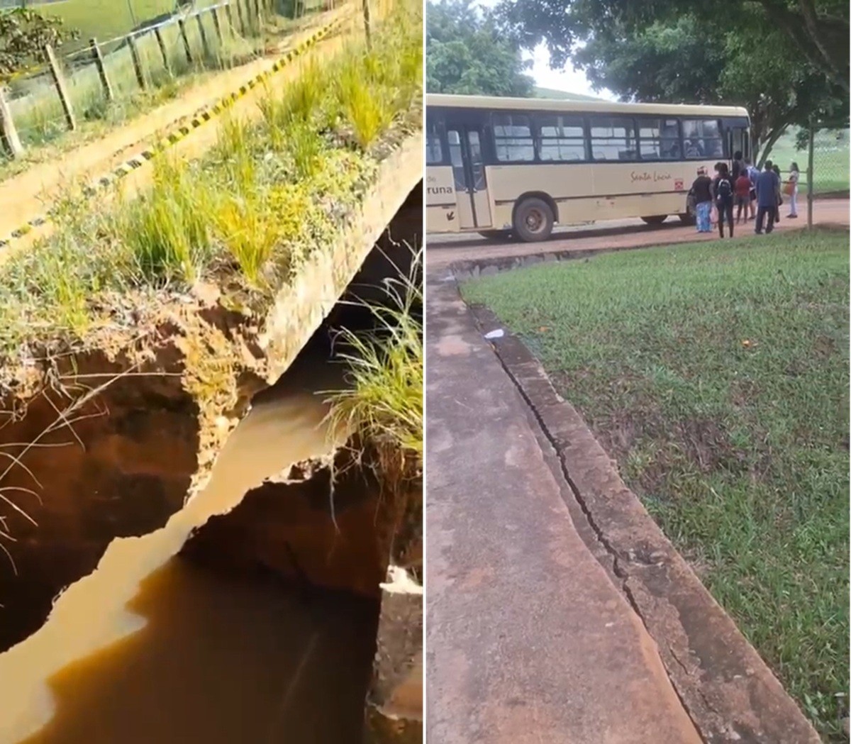 Ponte que liga distrito de Itajara ao Centro de Itaperuna apresenta risco