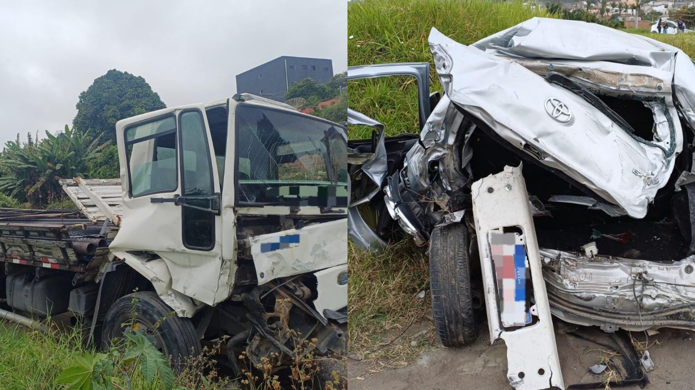 Grave acidente na BR-424: Caminhão se envolve em acidente com três carros e uma moto em Garanhuns