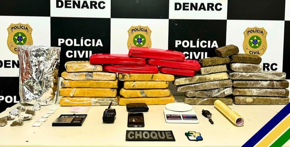 Mais de 20 kg de drogas foram apreendidos em Aracaju. — Foto: PMSE