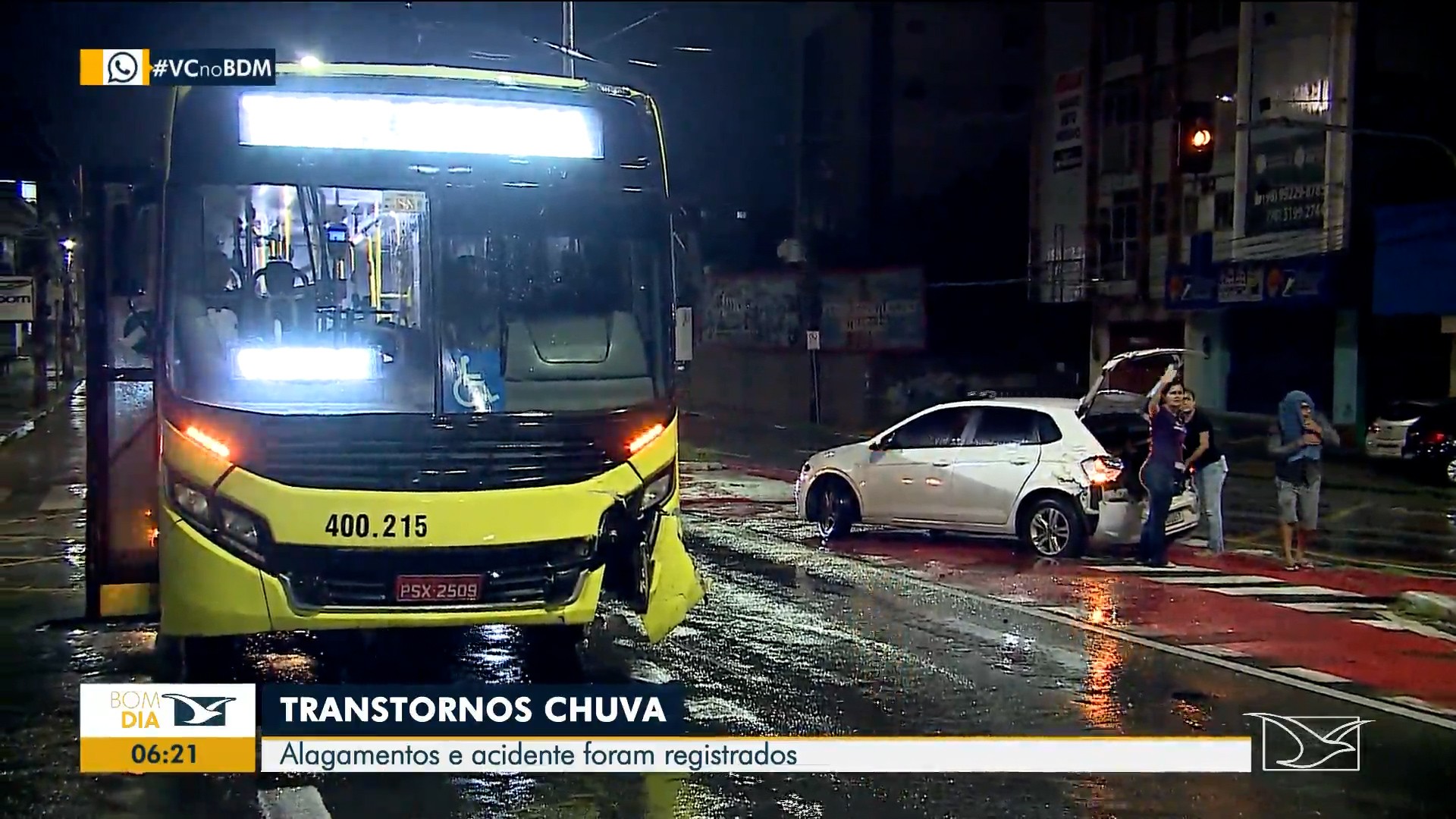 VÍDEO: Forte chuva causa alagamentos e provoca acidente na Grande São Luís