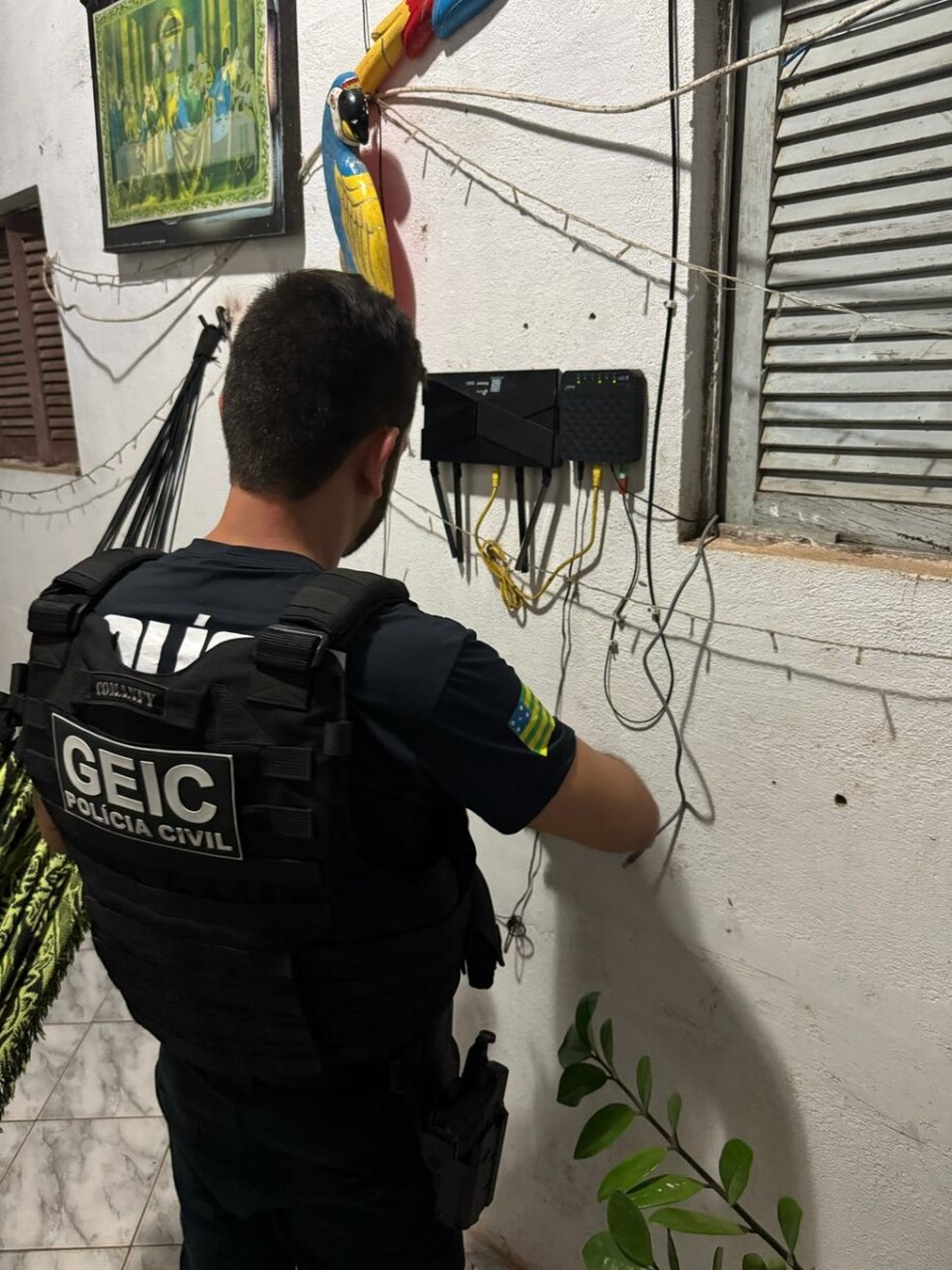 Polícia Civil realizou apreensões na casa de investigados no RN — Foto: Divulgação/Polícia Civil de Goiás